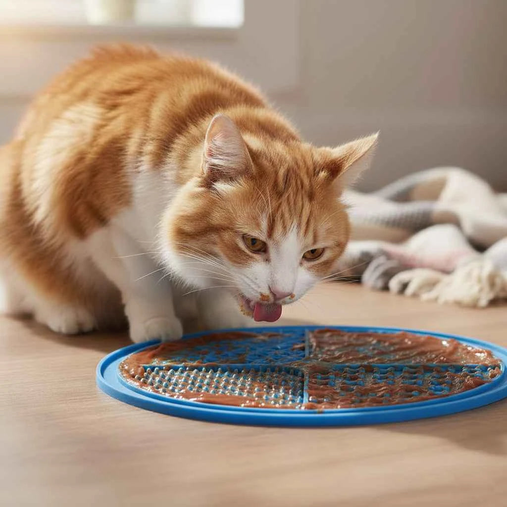 Calming Cat Lick Mat for Healthy Digestion & Anxiety Relief
